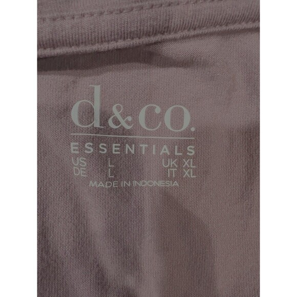 D&Co Women’s V Neck Long Sleeve Top Size Large Berry QVC - Picture 5 of 6